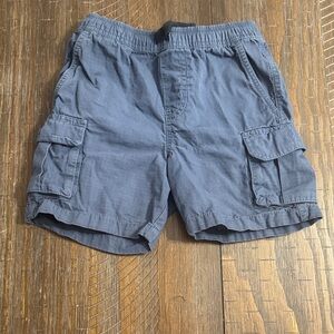 Cargo Shorts in Slate Blue - Elastic Waist